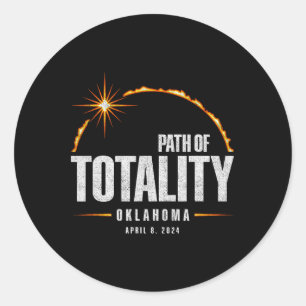 Total Solar Eclipse Oklahoma - Total Eclipse 2024 Classic Round Sticker
