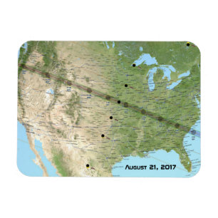 Total Solar Eclipse Path Map 2017 Magnet