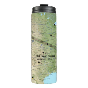 Total Solar Eclipse Path Map 2017 Thermal Tumbler