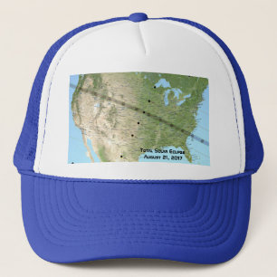 Total Solar Eclipse Path Map 2017 Trucker Hat