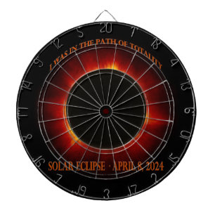 Total Solar Eclipse Personalised  Dartboard