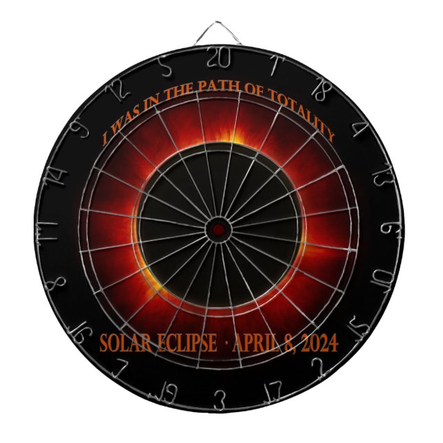 Total Solar Eclipse Personalised  Dartboard (Front)