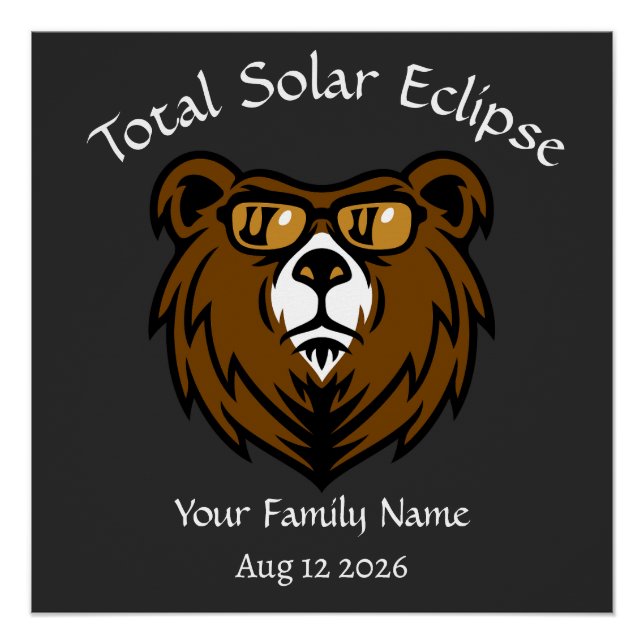 Total Solar Eclipse Personalize Sticker Poster (Front)