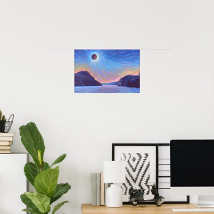 Total Solar Eclipse Print Poster Paper (Matte)