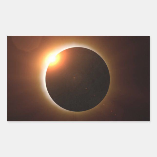 Total Solar Eclipse Rectangular Sticker (Front)