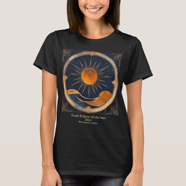 Total Solar Eclipse Rolling Hills 2 Sides T-Shirt (Front)