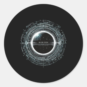 Total Solar Eclipse S April 2024 Totality S Usa 04 Classic Round Sticker