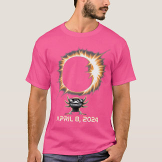 Total Solar Eclipse Shirt 2024 Axolotl In Astronom