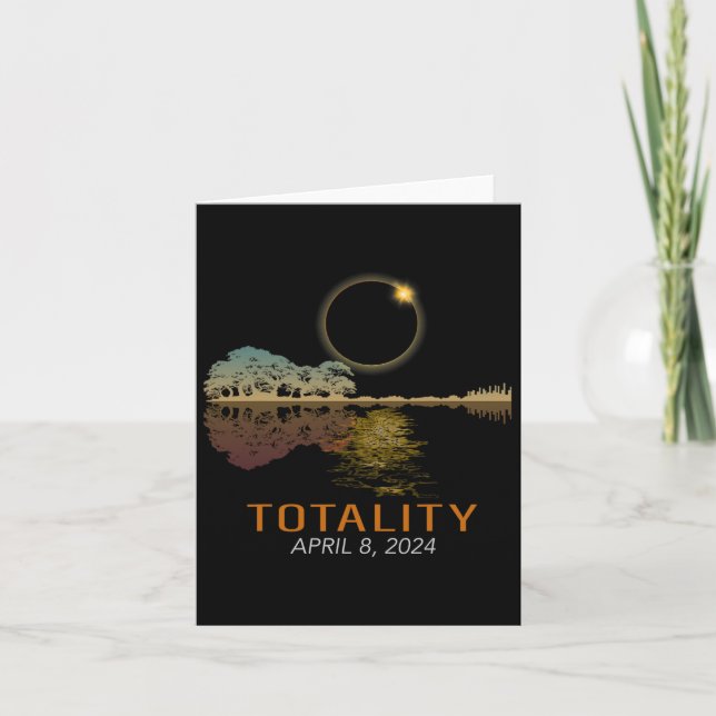 Total Solar Eclipse Shirt Totality Eclipse Guitar  Card (Front)