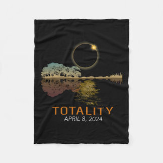 Total Solar Eclipse Shirt Totality Eclipse Guitar  Fleece Blanket
