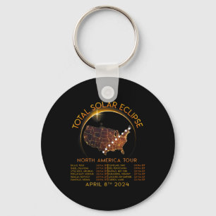 Total Solar Eclipse Shirts Tour Of America April 8 Key Ring