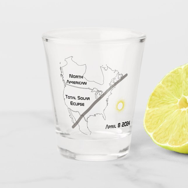 Total solar eclipse shot glass (Front)