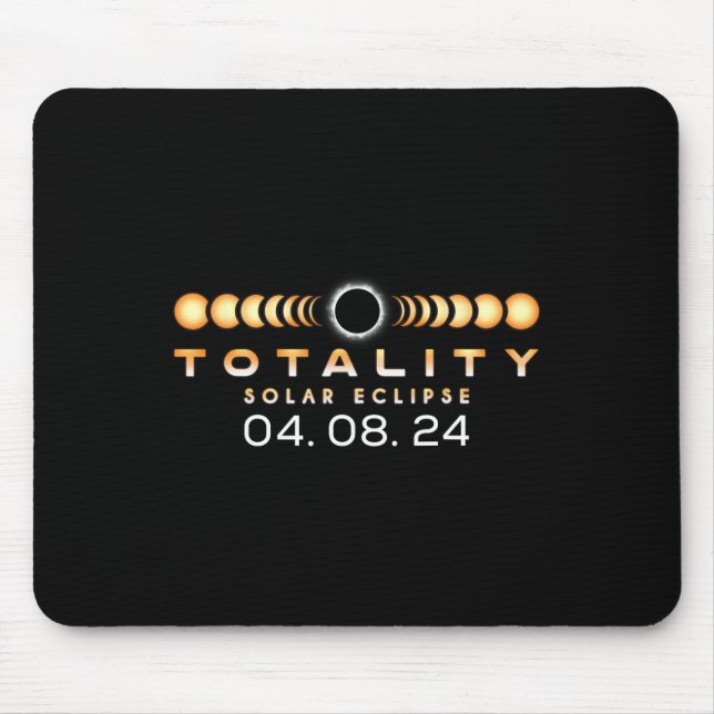 Total Solar Eclipse Spring 04. 08. 2024 Totality P Mouse Mat (Front)