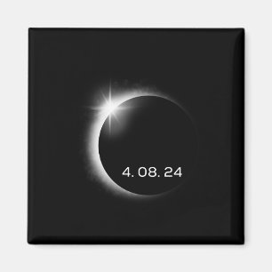 Total Solar Eclipse Spring April 8th 2024 America  Magnet