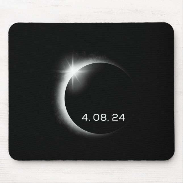 Total Solar Eclipse Spring April 8th 2024 America  Mouse Mat (Front)