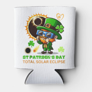 Total Solar Eclipse St Patricks Day Funny Gifts Can Cooler