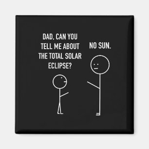 Total Solar Eclipse Stick Figure Humour Astrology  Magnet