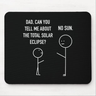 Total Solar Eclipse Stick Figure Humour Astrology  Mouse Mat