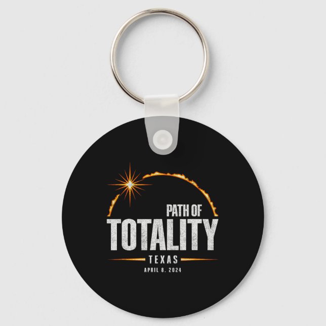 Total Solar Eclipse Texas - Total Eclipse 2024  Key Ring (Front)