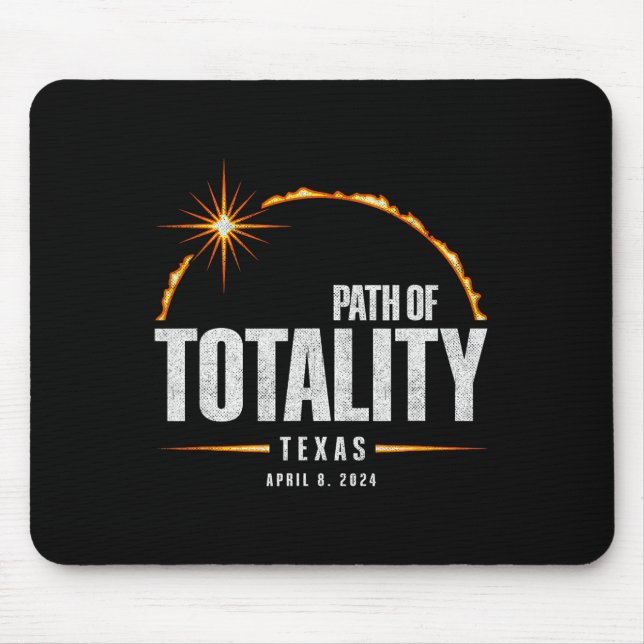 Total Solar Eclipse Texas - Total Eclipse 2024  Mouse Mat (Front)