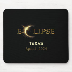 Total Solar Eclipse Texas Totality April 8 2024 Te Mouse Mat