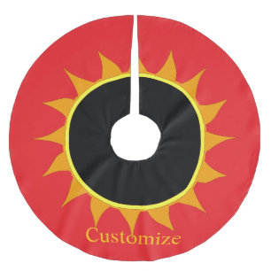 Total Solar Eclipse Thunder_Cove Brushed Polyester Tree Skirt