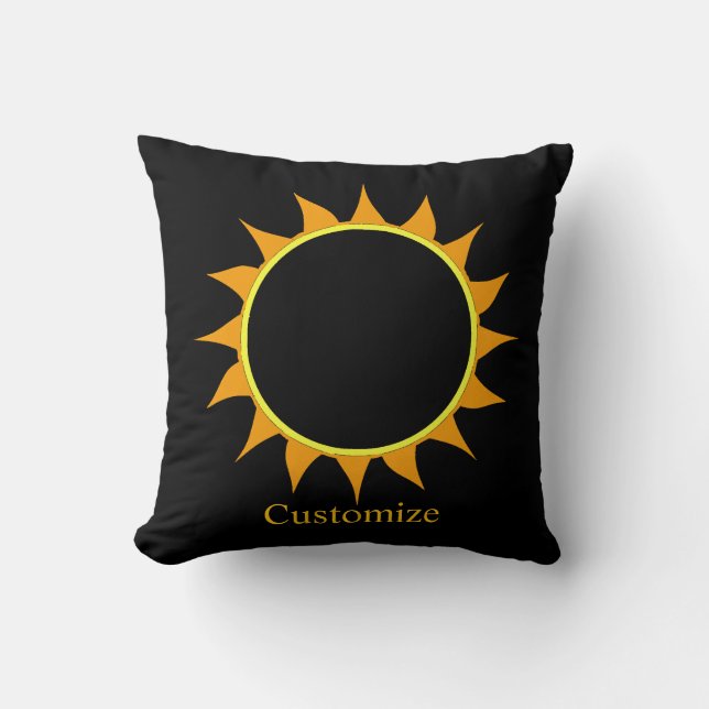 Total Solar Eclipse Thunder_Cove Cushion (Front)