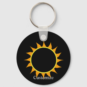 Total Solar Eclipse Thunder_Cove Key Ring