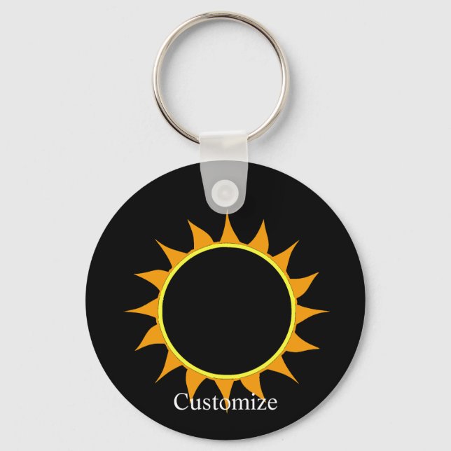 Total Solar Eclipse Thunder_Cove Key Ring (Front)