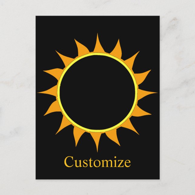 Total Solar Eclipse Thunder_Cove Postcard (Front)