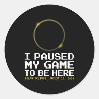 Total Solar Eclipse Totality Gamer Classic Round Sticker