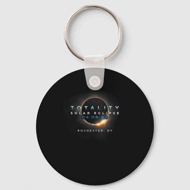 Total Solar Eclipse Totality Rochester New York  Key Ring (Front)