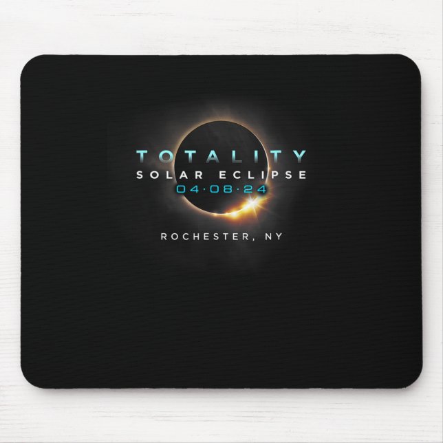 Total Solar Eclipse Totality Rochester New York  Mouse Mat (Front)