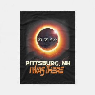 Total Solar Eclipse Ttsburg New Hampshire Nh Fleece Blanket