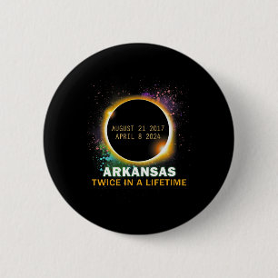 Total Solar Eclipse Twice In A Lifetime 2024 6 Cm Round Badge