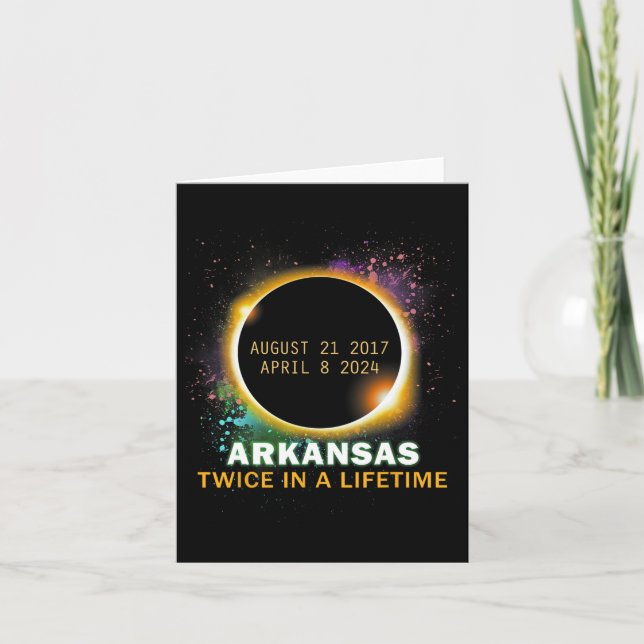 Total Solar Eclipse Twice In A Lifetime 2024  Card (Front)