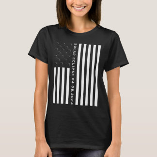 Total Solar Eclipse US American Flag 04.08.2024 T-Shirt