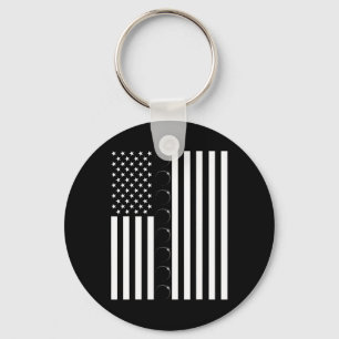 Total Solar Eclipse US American Flag 04.08.2024 To Key Ring