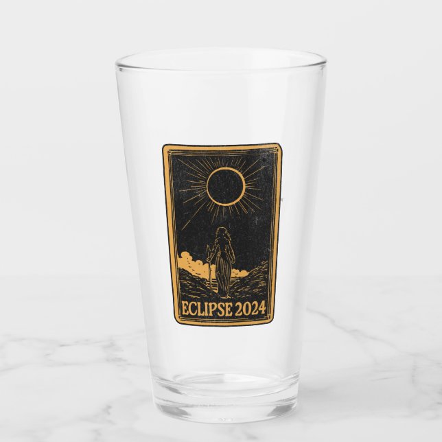 Total Solar Eclipse USA April 8, 2024 Celestial  Glass (Front)