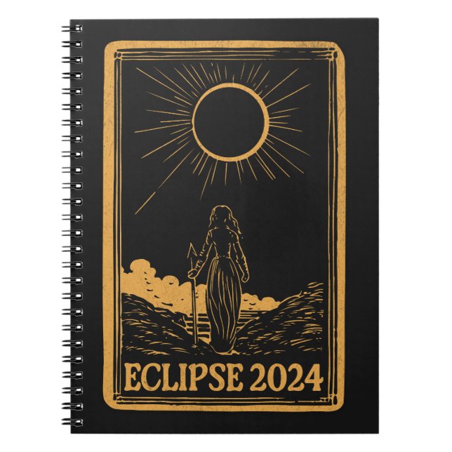 Total Solar Eclipse USA April 8, 2024 Celestial  Notebook (Front)