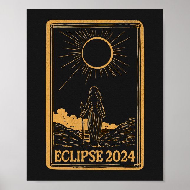 Total Solar Eclipse USA April 8, 2024 Celestial  Poster (Front)