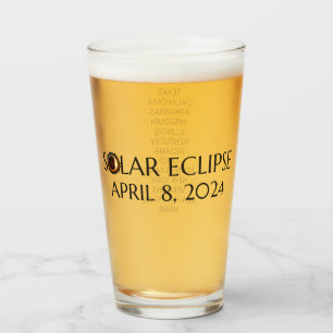 Total Solar Eclipse USA April 8, 2024 Glass