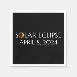 Total Solar Eclipse USA April 8, 2024 Napkin
