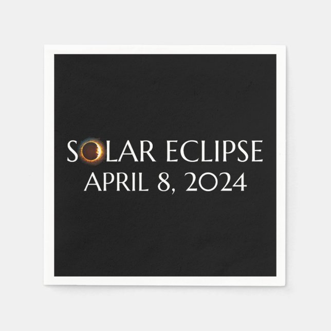 Total Solar Eclipse USA April 8, 2024 Napkin (Front)