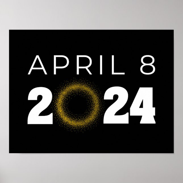 Total Solar Eclipse USA April 8, 2024 Poster (Front)