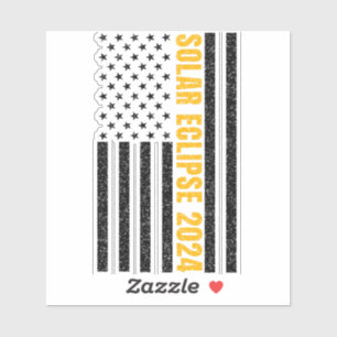 Total Solar Eclipse USA April 8, 2024 US flag