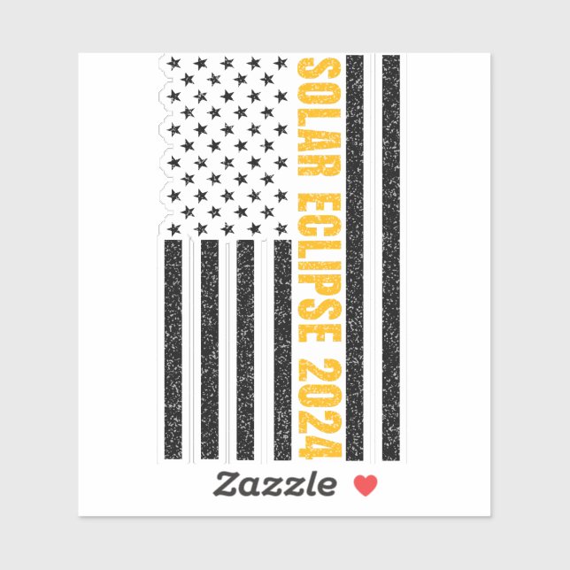 Total Solar Eclipse USA April 8, 2024  US flag (Sheet)