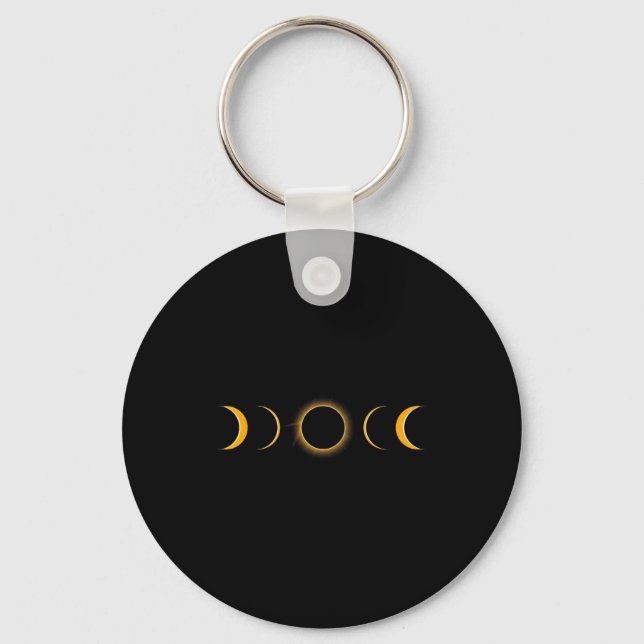 Total Solar Eclipse Usa April 8  Key Ring (Front)