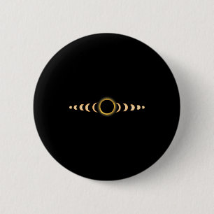 Total Solar Eclipse Usa April Design 6 Cm Round Badge