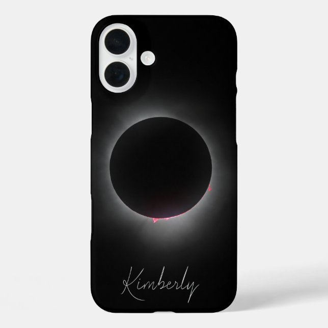 Total Solar Eclipse w/Name Case-Mate iPhone Case (Back)